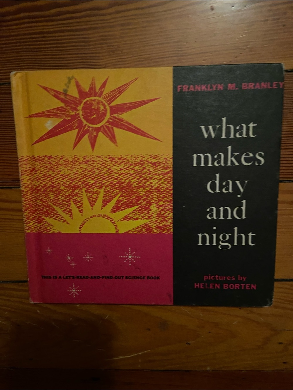 Vintage 1960s 60s Science orange and black book yellow red Day & Night Sun cover
